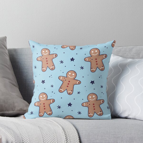 Item preview, Gingerbread men, snowflakes seamless pattern. Christmas background. Festive baked, flat design, doodle style. designed and sold by adamtepl.