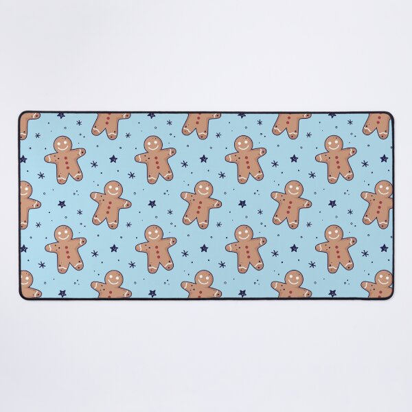 Item preview, Gingerbread men, snowflakes seamless pattern. Christmas background. Festive baked, flat design, doodle style. designed and sold by adamtepl.