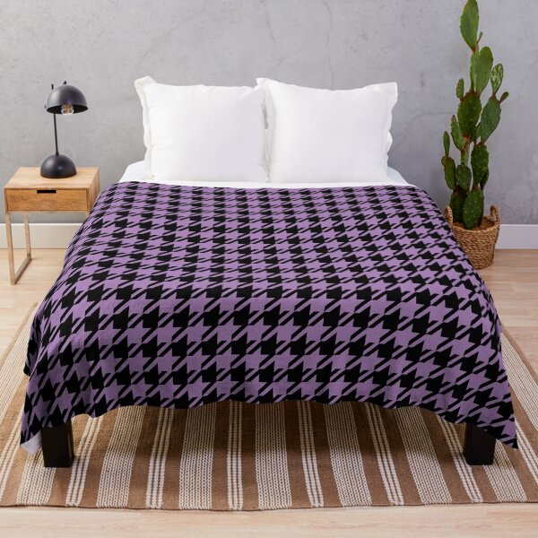 Item preview, Classic houndstooth, pied-de-poule pattern/black and purple. designed and sold by My-fake-places.