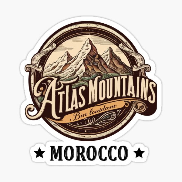 Aperçu de l'œuvre Logo vintage des montagnes de l'Atlas créée et vendue par salmanroots.