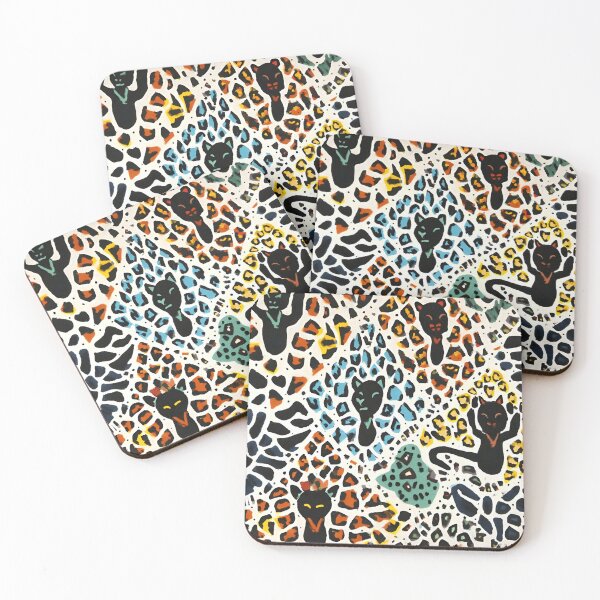 Item preview, Modern Tribal: Playful Leopard Pattern in Red, Blue, and Yellow designed and sold by AmuraLumina.