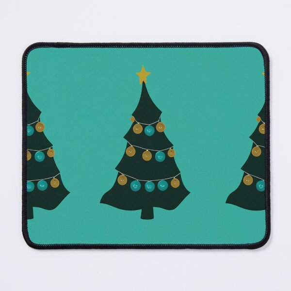 Item preview, Row of three design christmas trees on a teal background designed and sold by Photopat.