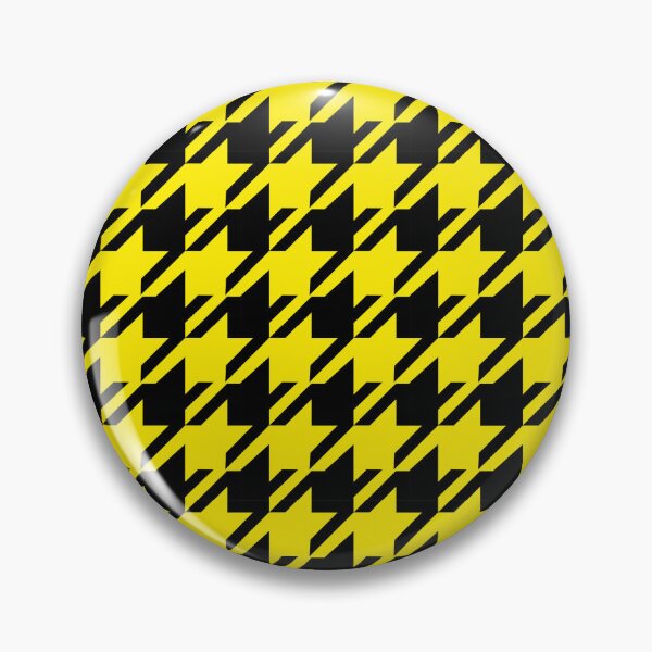 Item preview, Classic houndstooth, pied-de-poule pattern/black and yellow. designed and sold by My-fake-places.