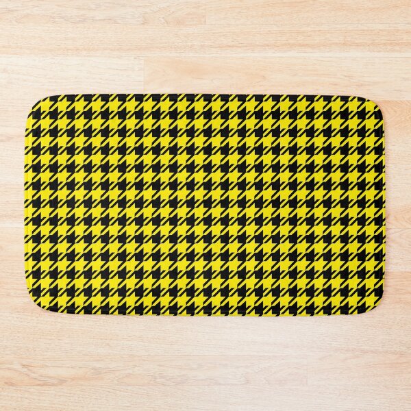 Item preview, Classic houndstooth, pied-de-poule pattern/black and yellow. designed and sold by My-fake-places.