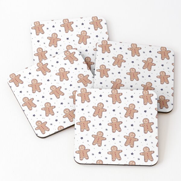 Item preview, Gingerbread men, snowflakes seamless pattern. Christmas background. Festive baked, flat design, doodle style. designed and sold by adamtepl.