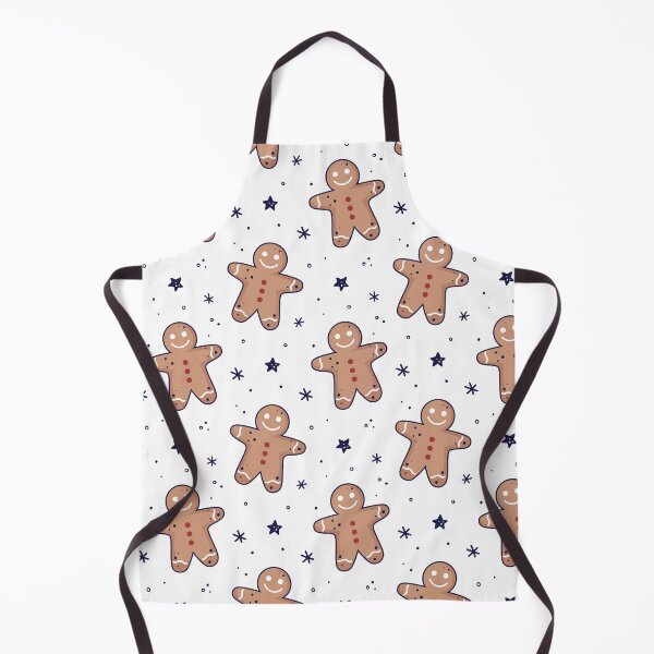 Item preview, Gingerbread men, snowflakes seamless pattern. Christmas background. Festive baked, flat design, doodle style. designed and sold by adamtepl.