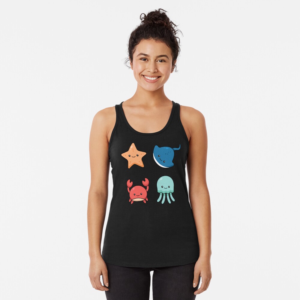 Kawaii Sea Animals Set Poster