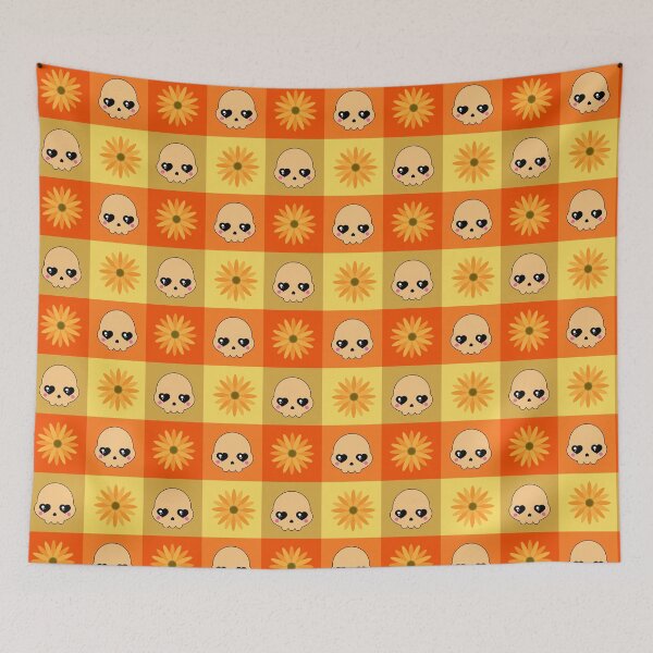Item preview, Skulls and flowers pattern designed and sold by sasyall.