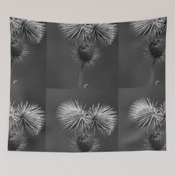 Item preview, Dried Wildflower Closeup Vertical Black And White designed and sold by eddiebarronshop.