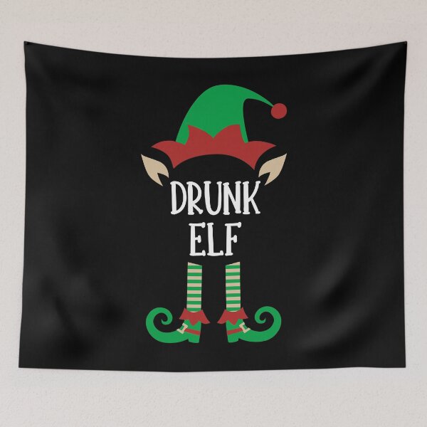 Item preview, Drunk elf Christmas Funny Design designed and sold by PNGShop.