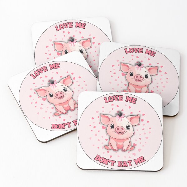 Item preview, Love Me, Don't Eat Me: A Cute Cartoon Pig's Plea for Animal Rights designed and sold by MarCreativArt.