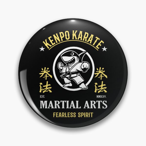 Item preview, Kenpo Karate Shark - Fearless Spirit - cool shark and martial arts design designed and sold by RetroMaritalArt.