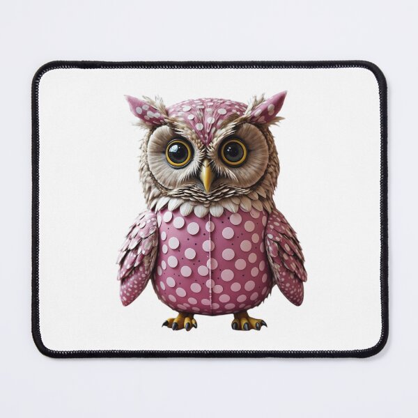 Item preview, Pink owl in polka dots designed and sold by Polanska.