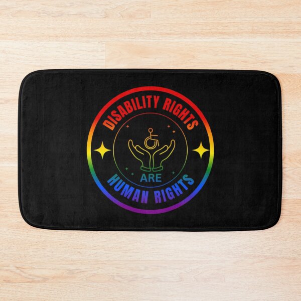 Item preview, Disability Rights Are Human Rights, Classic pride flag graphic, Motivational, Inspirational, Powerful, Strong, Equal Rights for all,  Love wins, Love is love, Pride, 3rd December,  designed and sold by PrideBeProud.