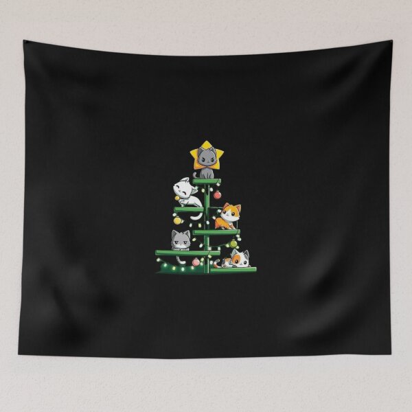 Item preview, cat Christmas tree designed and sold by Playful-Monster.