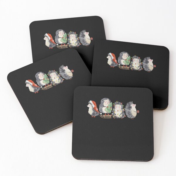 Item preview, Cute Christmas Hedgehogs Holiday Design designed and sold by PNGShop.