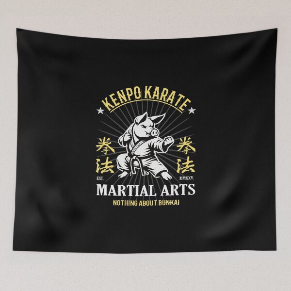 Item preview, Kenpo Karate Pig - With the saying: Nothing About Bunkai designed and sold by RetroMaritalArt.