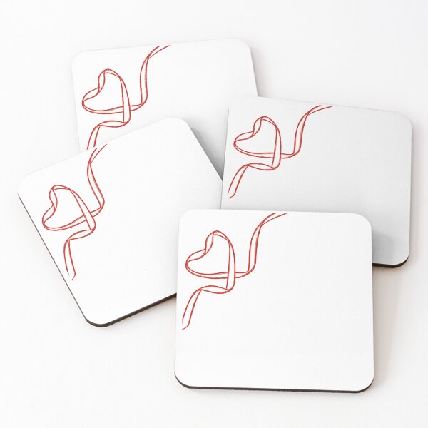 Item preview, Freehand red ribbon heart shape template designed and sold by Sunshine2504.