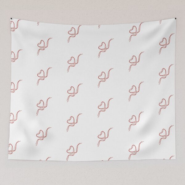 Item preview, Freehand red ribbon heart shape template designed and sold by Sunshine2504.