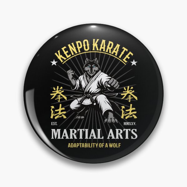 Item preview, Kenpo Karate Wolf - With the saying: Adaptability of a Wolf designed and sold by RetroMaritalArt.