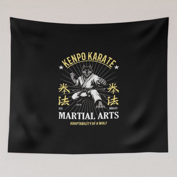 Item preview, Kenpo Karate Wolf - With the saying: Adaptability of a Wolf designed and sold by RetroMaritalArt.