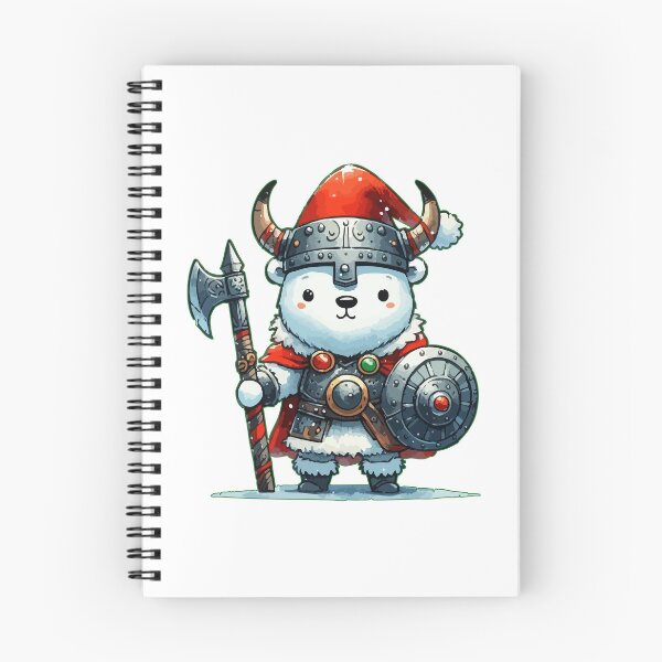 Item preview, Christmas Polar Bear Viking Kawaii Xmas designed and sold by TomFrontierArt.