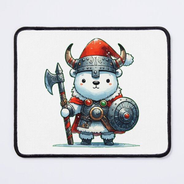 Item preview, Christmas Polar Bear Viking Kawaii Xmas designed and sold by TomFrontierArt.