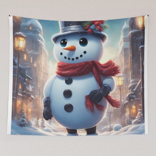 Item preview, Charming Snowman in a Festive Winter Wonderland designed and sold by MystiqSlav.
