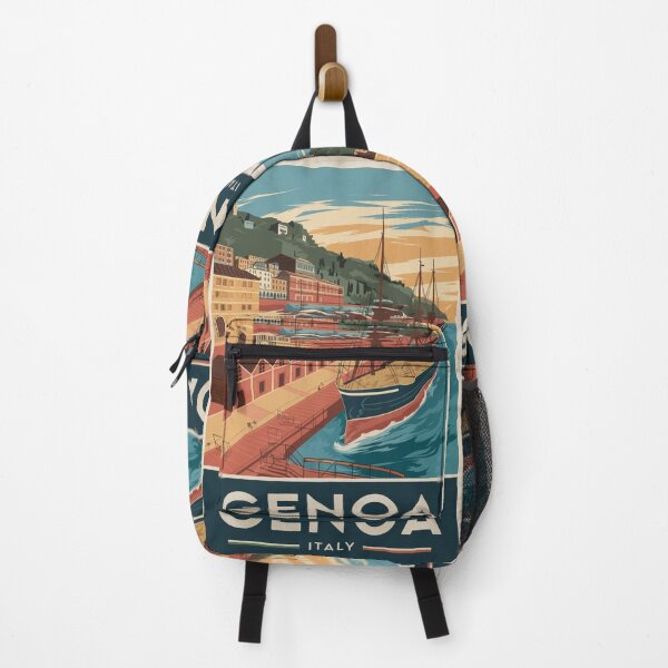 Item preview, Genoa Vintage Travel Poster designed and sold by TravelerRat.