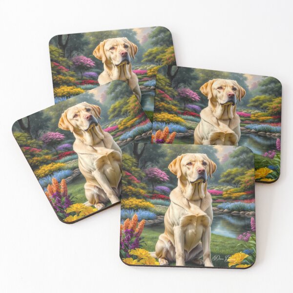 Item preview, Lottie Yellow Labrador Retriever Dog Painting designed and sold by Heart and Soul Studio.