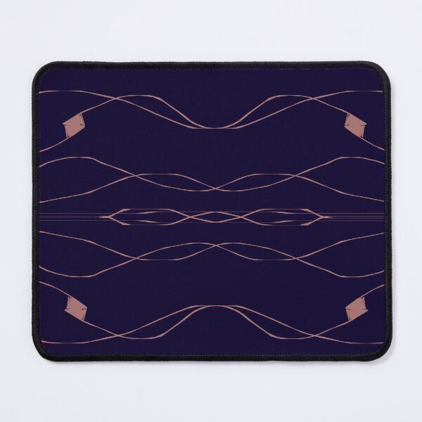 Item preview, navy blue and soft rose waves designed and sold by pluielegere.
