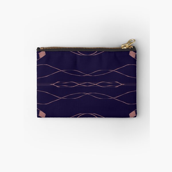 Item preview, navy blue and soft rose waves designed and sold by pluielegere.