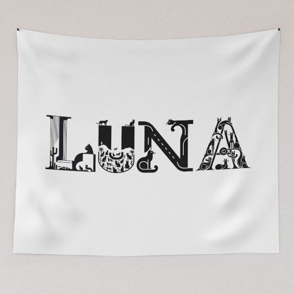 Item preview, Luna Cat Name Written in Cats Font Typeface designed and sold by Divine Ease.