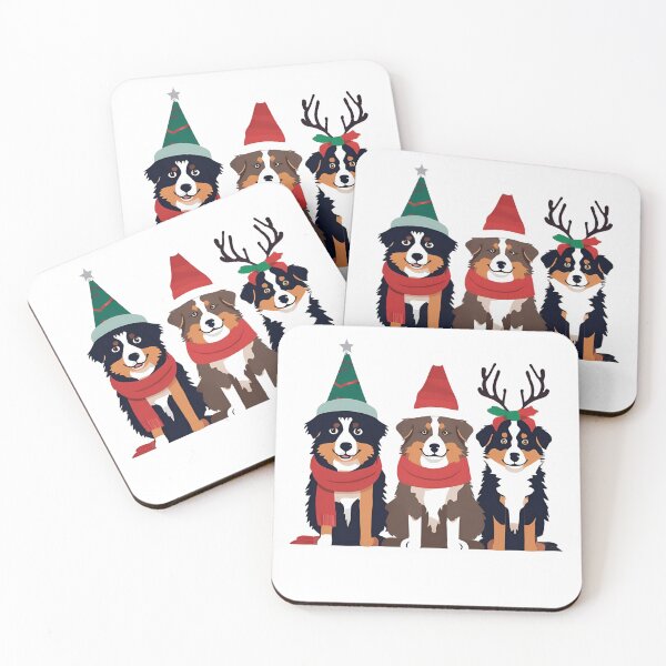 Item preview, Festive Australian Shepherds – Christmas Pattern designed and sold by GoodyPaws.