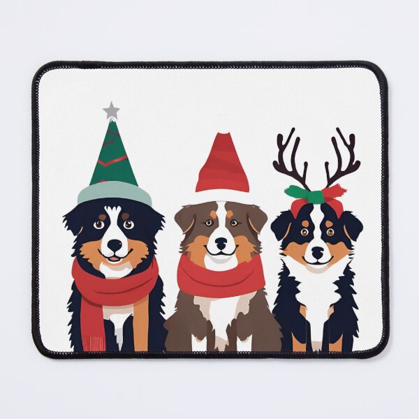 Item preview, Festive Australian Shepherds – Christmas Pattern designed and sold by GoodyPaws.