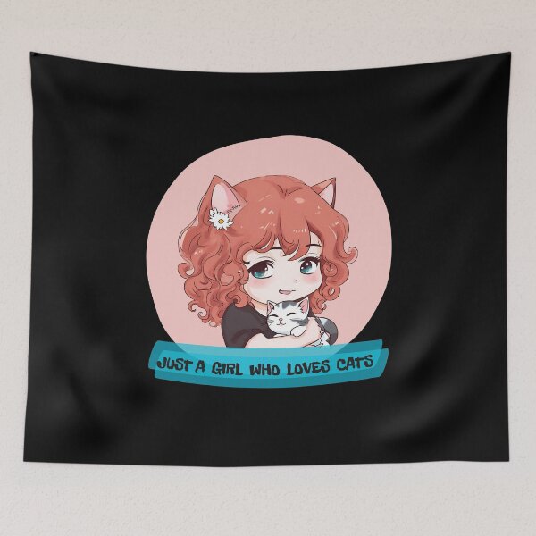 Item preview, Just a girl who loves cats !  designed and sold by bunchofalex.