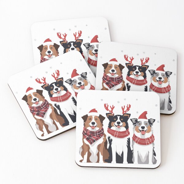 Item preview,  Festive Australian Shepherds – Christmas Pattern designed and sold by GoodyPaws.
