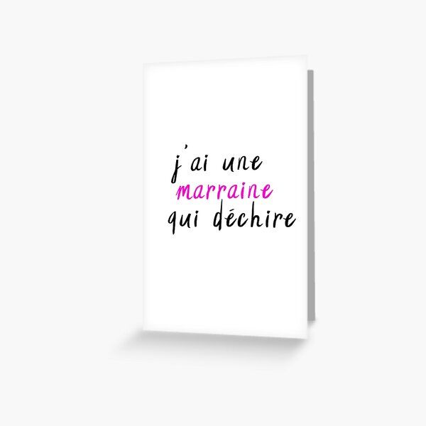 Cartes De Vœux Sur Le Theme Marraine Redbubble