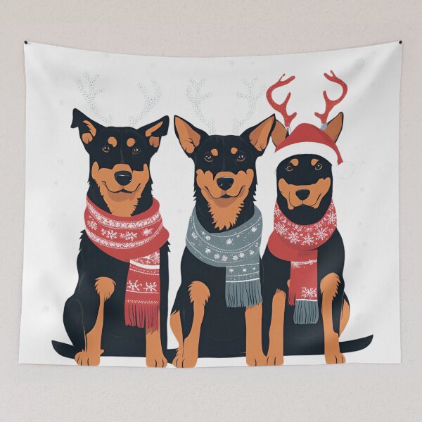Item preview, Festive Beaucerons – Christmas Pattern designed and sold by GoodyPaws.