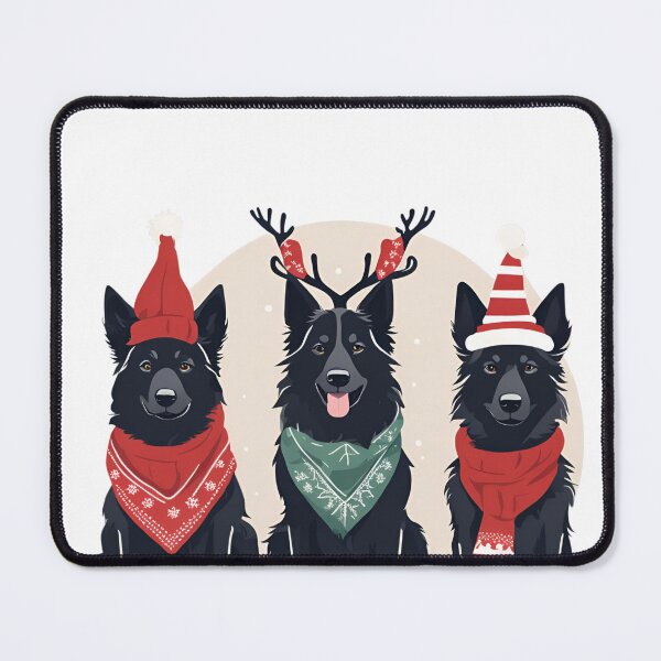 Item preview, Festive Belgian Shepherd Groenendael – Christmas Pattern designed and sold by GoodyPaws.