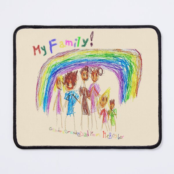 Item preview, My Family Under the Rainbow - Joyful Child’s Drawing designed and sold by OlenaShynkarenk.