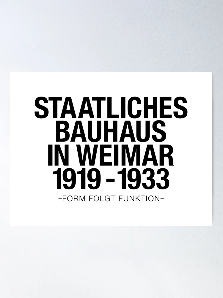 Bauhaus Typographic Tribute – Staatliches Bauhaus Weimar 1919-1933