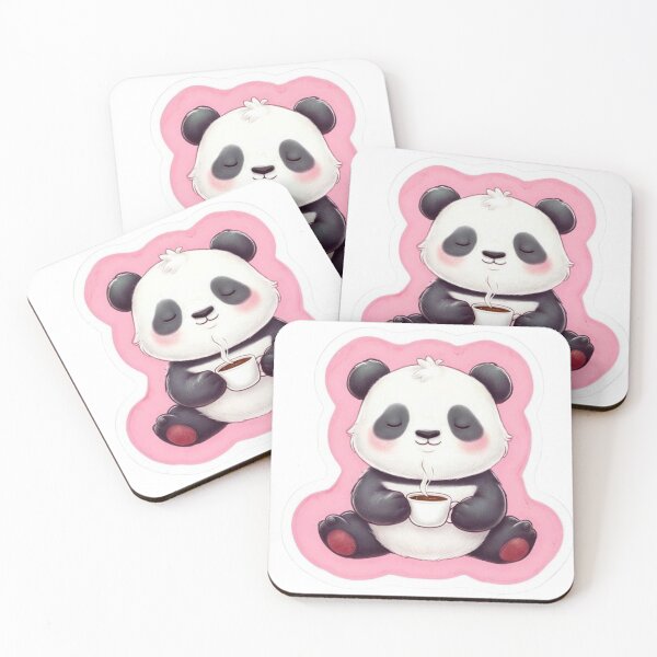 Item preview, Panda Relaxing in Yoga Pose Drinking Tea designed and sold by CreatedbyKandJ.