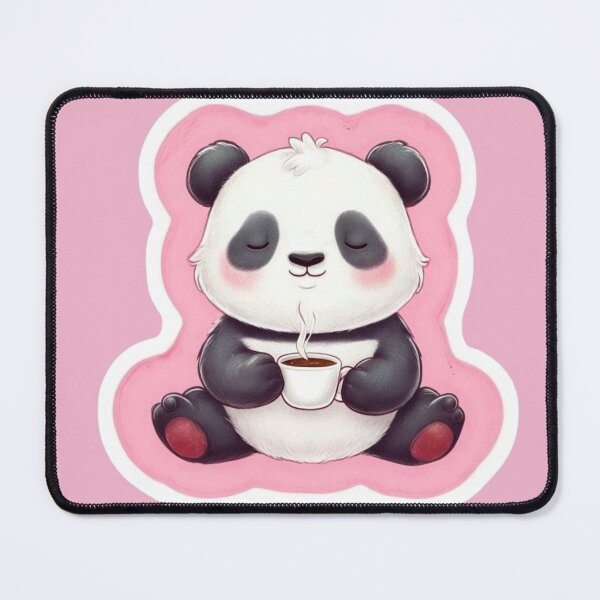 Item preview, Panda Relaxing in Yoga Pose Drinking Tea designed and sold by CreatedbyKandJ.