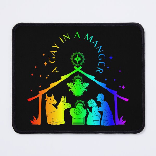 Item preview, gay manger christmas lgbtq funny designed and sold by Gossip Rag.