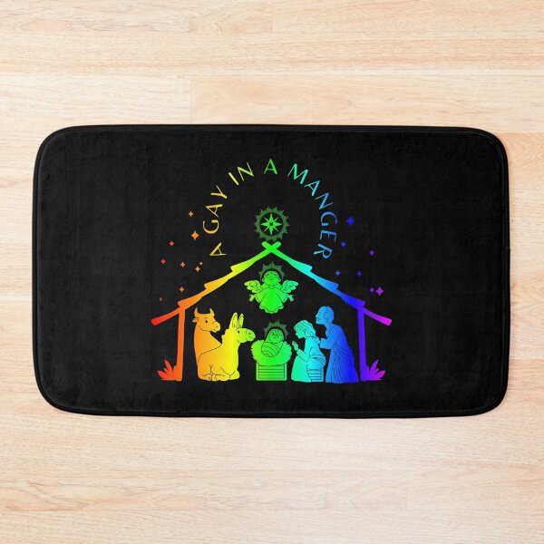 Item preview, gay manger christmas lgbtq funny  designed and sold by Gossip Rag.