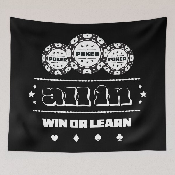 Item preview, GAME - POKER - TEXAS HOLDEM - All In – Win or Learn - 1 designed and sold by ArtProjectShop.