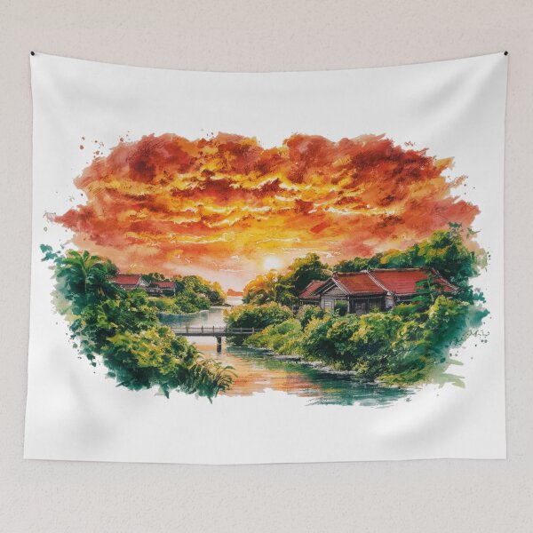Item preview, Vintage Pencil Sketch Of Okinawa designed and sold by CosmicFreedom9.