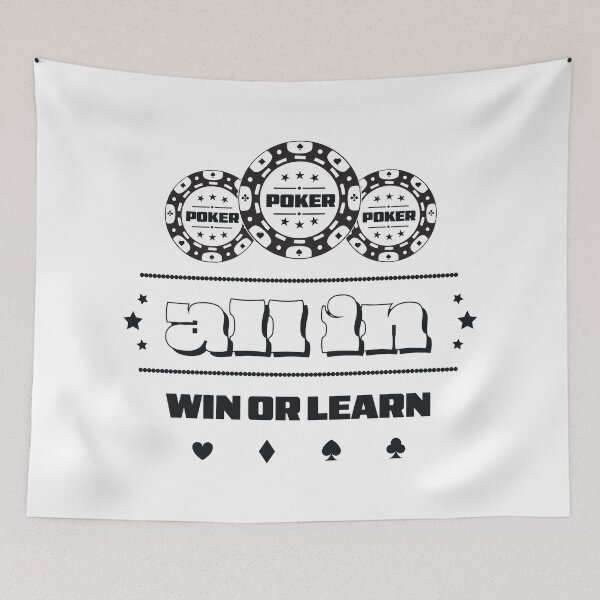 Item preview, GAME - POKER - TEXAS HOLDEM - All In – Win or Learn - 2 designed and sold by ArtProjectShop.