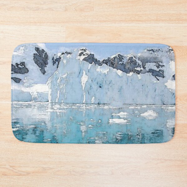 Item preview, north and south pole, snow on mountains and ice in sea designed and sold by AA-designstore.